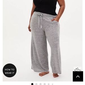 🆕GREY WIDE LEG SLEEP PANT - SUPER SOFT PLUSH